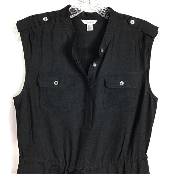 Calvin Klein Black Sleeveless Dress with Pockets - Picture 3 of 8